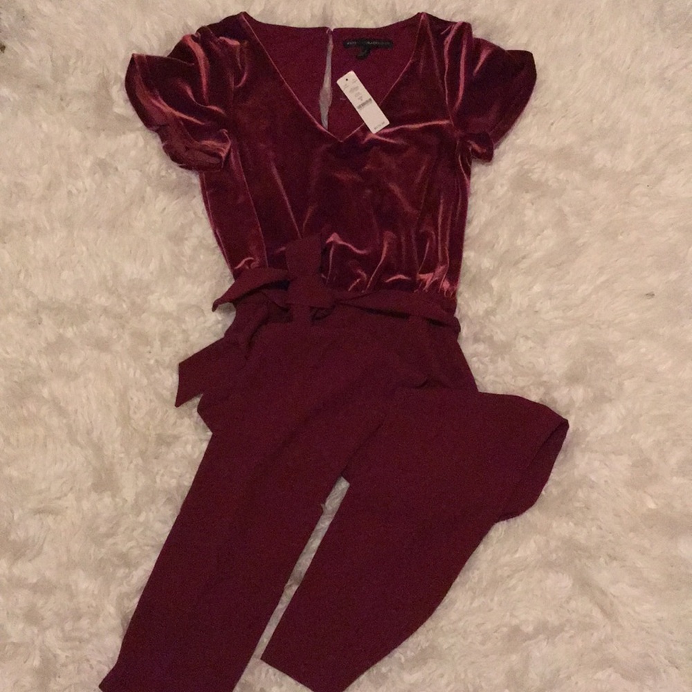 WHBM Velvet-Bodice Jumpsuit - Picture 4 of 8